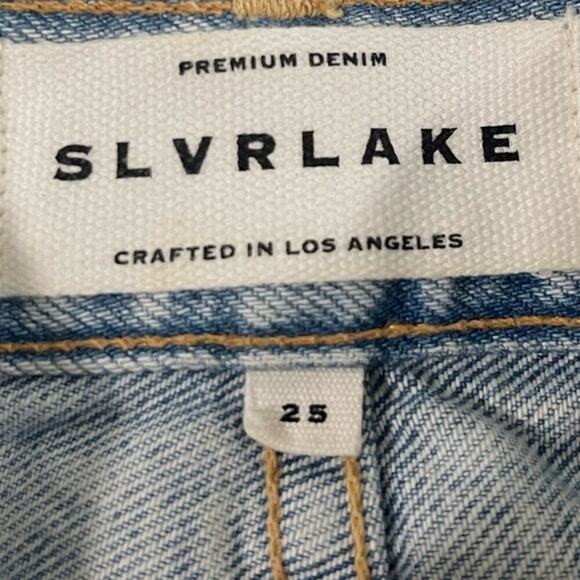 SLVRLAKE Denim London Jeans In Time Worn Distressed busted Knee Size 25 - Picture 6 of 7